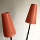 Vintage three-way two-light floor lamp