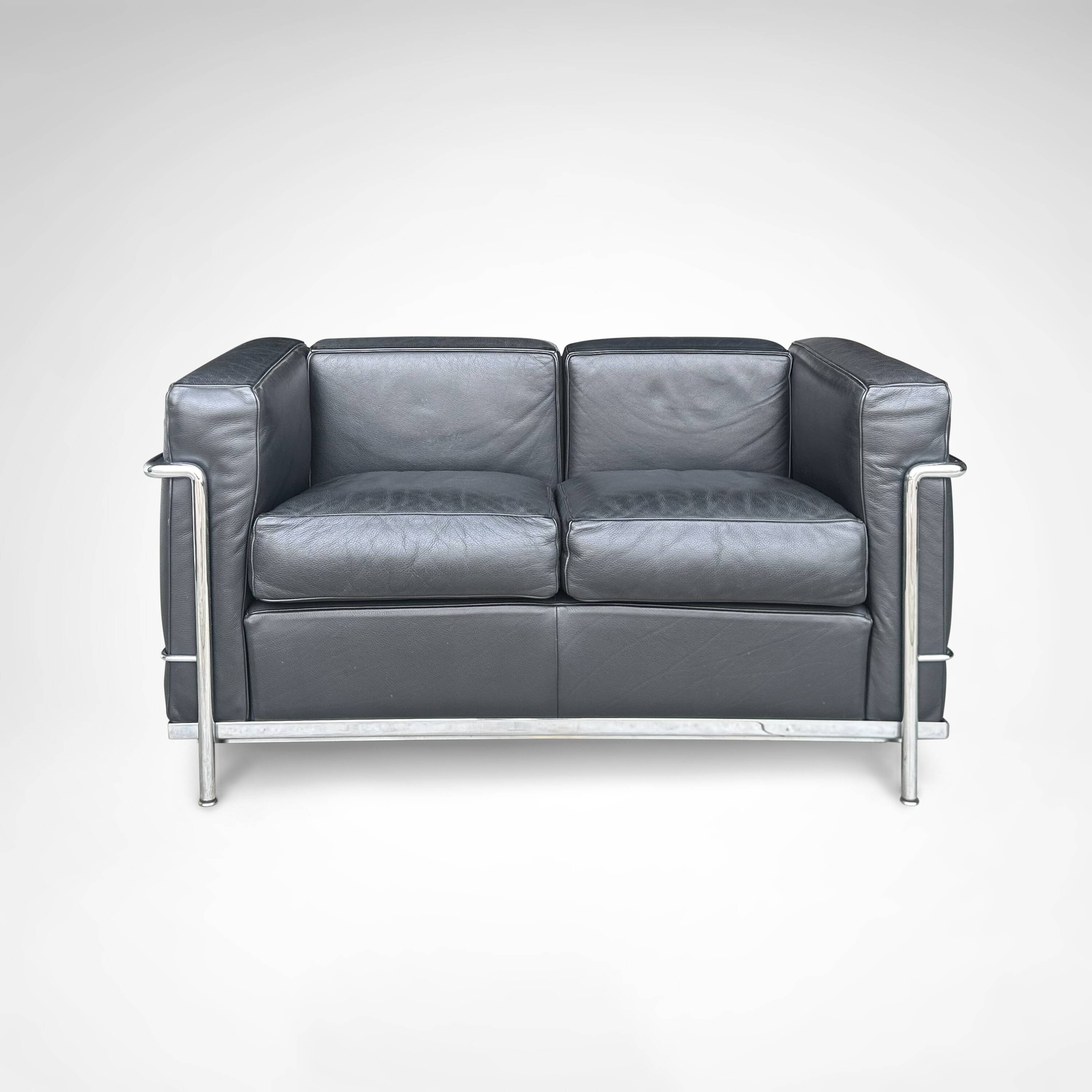 LC2 2-seater sofa by Le Corbusier et al. for Cassina 1990s