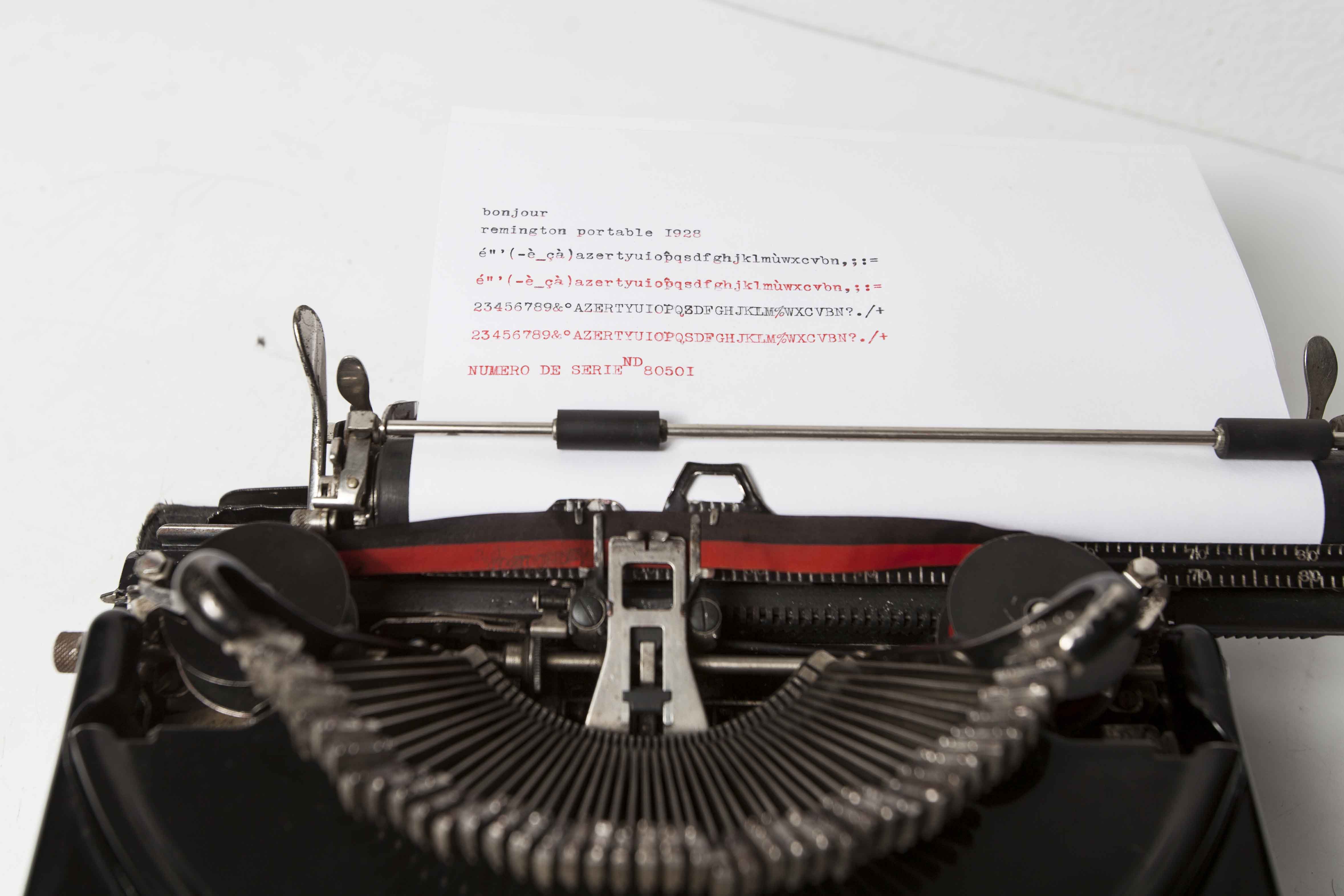 Revised Remington Portable Typewriter and New Ribbon