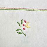 Hand embroidered cotton tablecloth