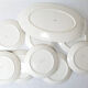 Fish service 8 plates and a large dish / Manufacture française Sarreguemines