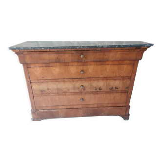 Louis Philippe chest of drawers with marble top