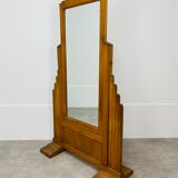 Mirror psyche art deco oak 1930