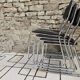 Set of four vintage 1970 sled chairs