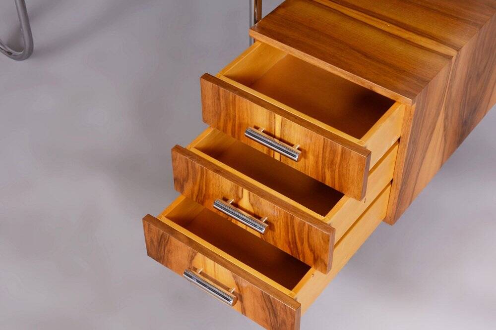 Czech Bauhaus Walnut Writing Desk by André Lurcat, 1930s