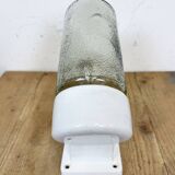 Vintage white porcelain wall light, 1960s