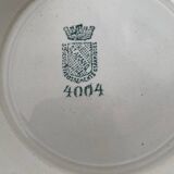 Plat piédouche en porcelaine estampillé Ets Céramique de St Amand les Eaux (Années 30)