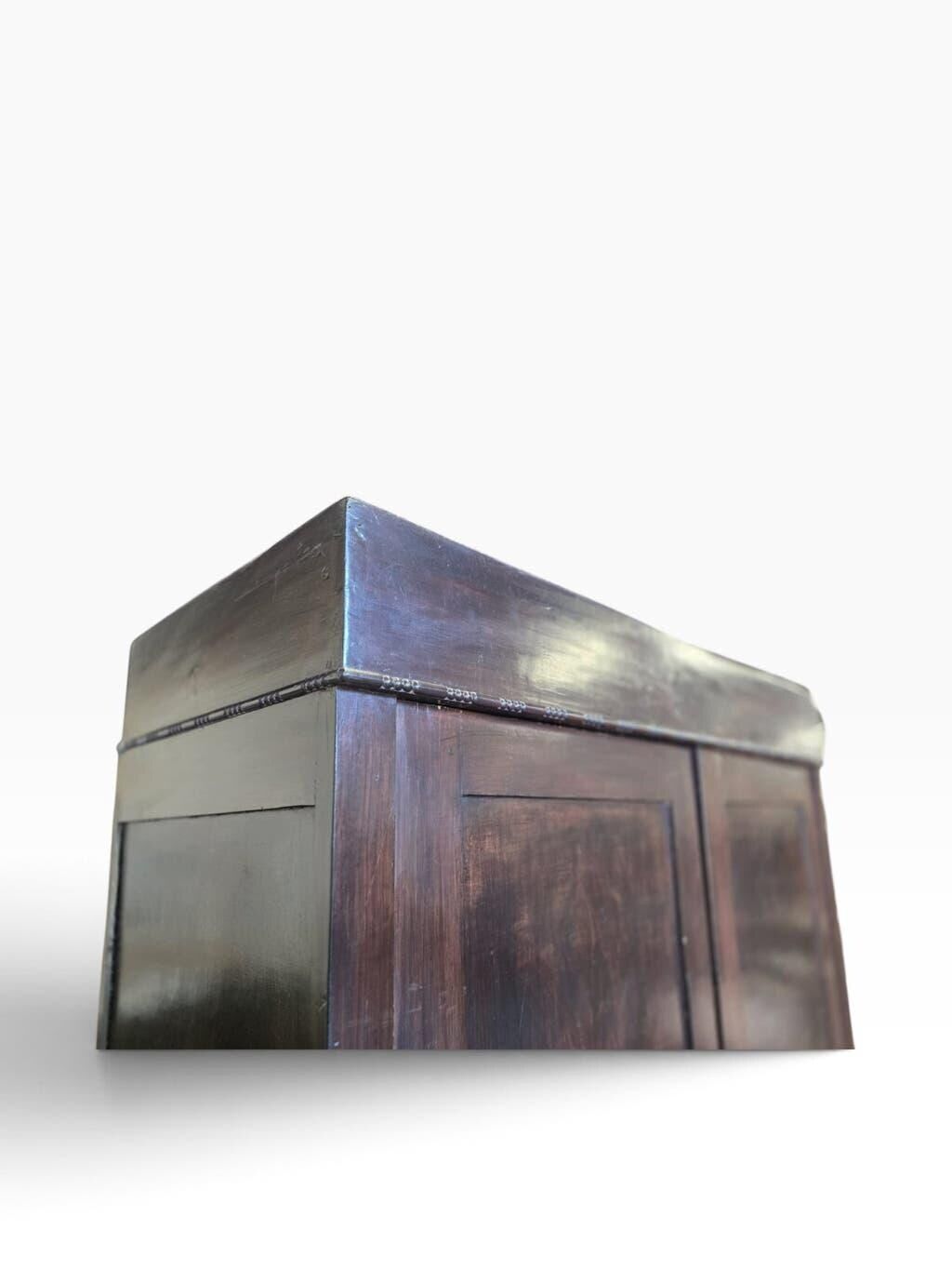 Vintage XL dark wood wardrobe/hallway furniture