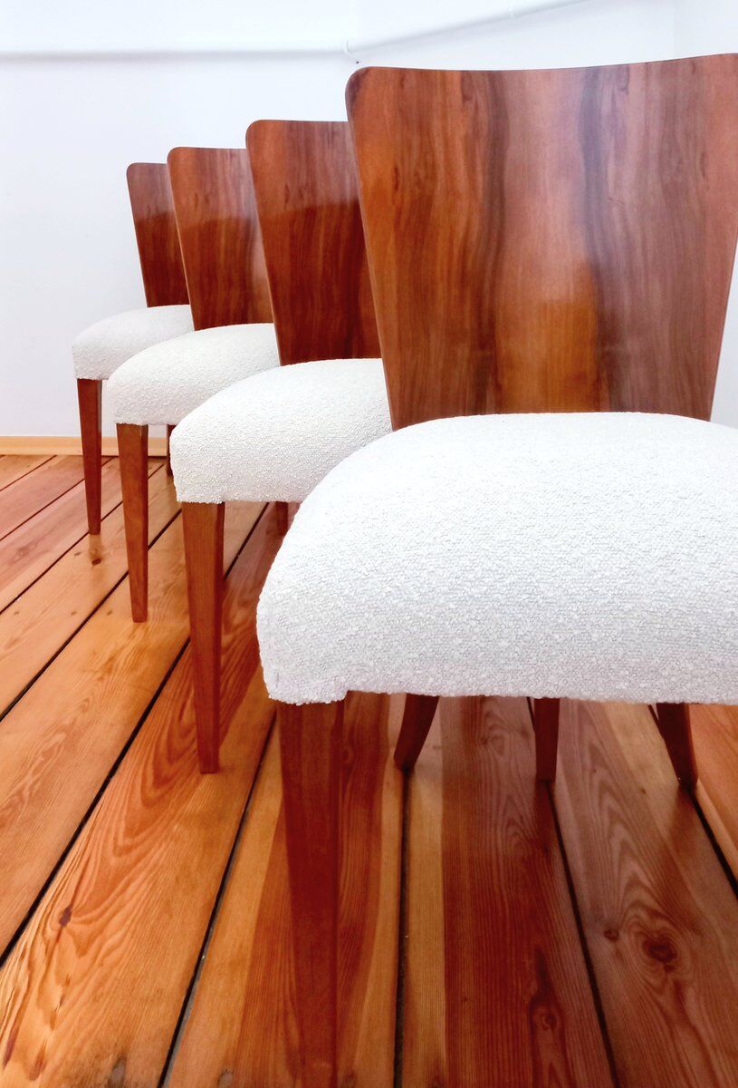 Chairs by J. Halabala for Up Races, Czechoslovakia, 1940s, Set of 4