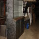 Buffet or Bookcase 2 bodies in polished and varnished steel circa 1960