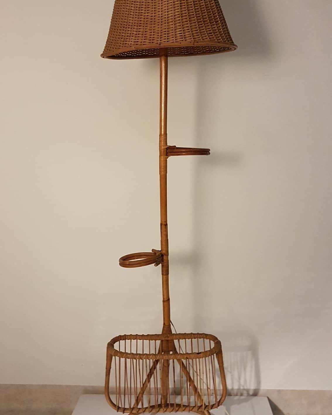 Rattan lamppost period 1960