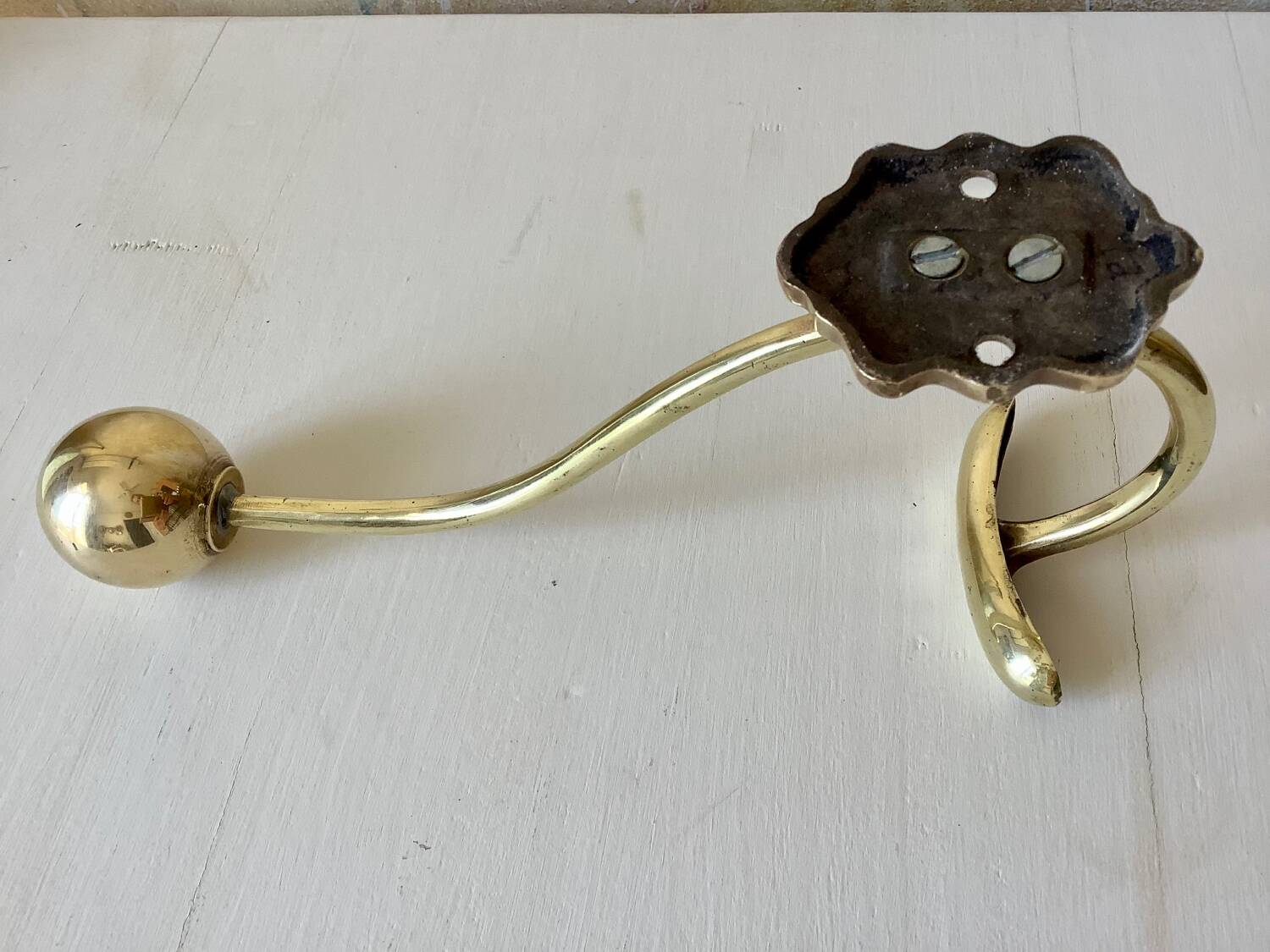 Brass coat rack or coat hook