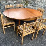 Table + 6 chaises baumann vintage 1970