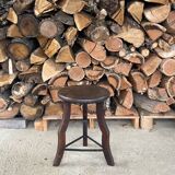 Tabouret tripode en bois