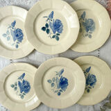 6 flat plates digoin sarreguemines model "cannes"