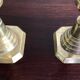 Pair of old brass candlesticks