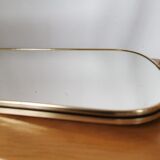 Gold edge mirror, vintage freeform 1970
