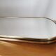 Miroir bord doré, forme libre vintage 1970