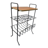 Vintage metal floor shelf / multi-level display / side table