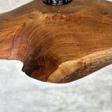 Small pendant light in corrugated teak leaf (Small D:30 H:20)