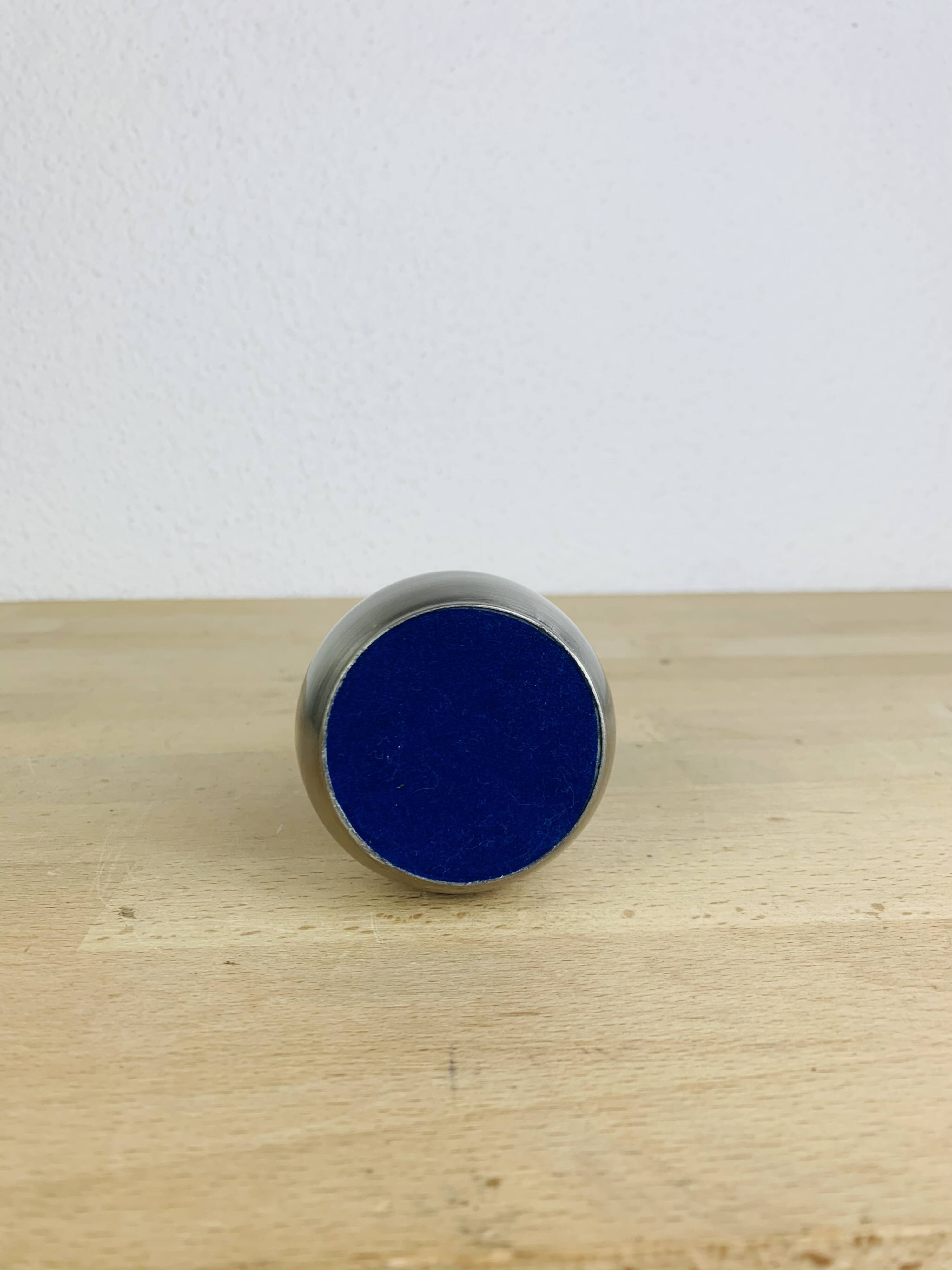 70s stainless steel vase, vintage, space age