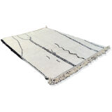Berber carpet abstract patterns black 175x240 cm