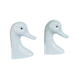 Porcelain bookends geese, Netherlands 1950s