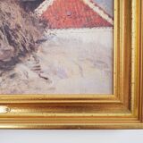 Painting „The Rainbow over the Village”, Scandinavian design, 1960s