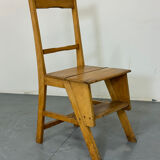 Chaise d'escalier de bibliothèque métamorphique esthétique vintage, années 1930