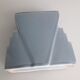 Art deco vase in sky blue and silver ceramics