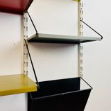 Shelf system, wall, metal, Pilastro edition.