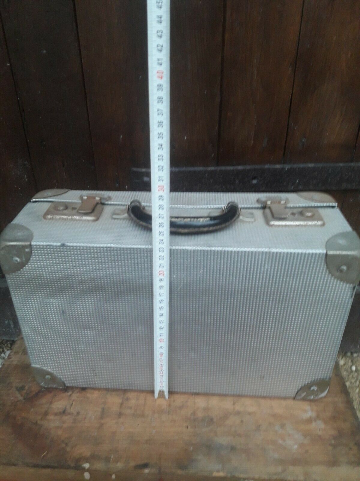 Aluminium suitcase 1950 indus loft deco vintage