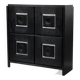Belgian brutalist black bar cabinet