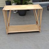 Vintage rattan lacquered console