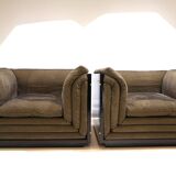 Set of 2 lounge chairs attributed to Pierre Cardin, 1970