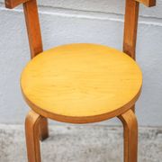 Set of 2 Alvar aalto bentwood chairs model 68, Artek Finland