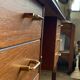 Teak desk on rosewood legs, 60s Norway, vintage