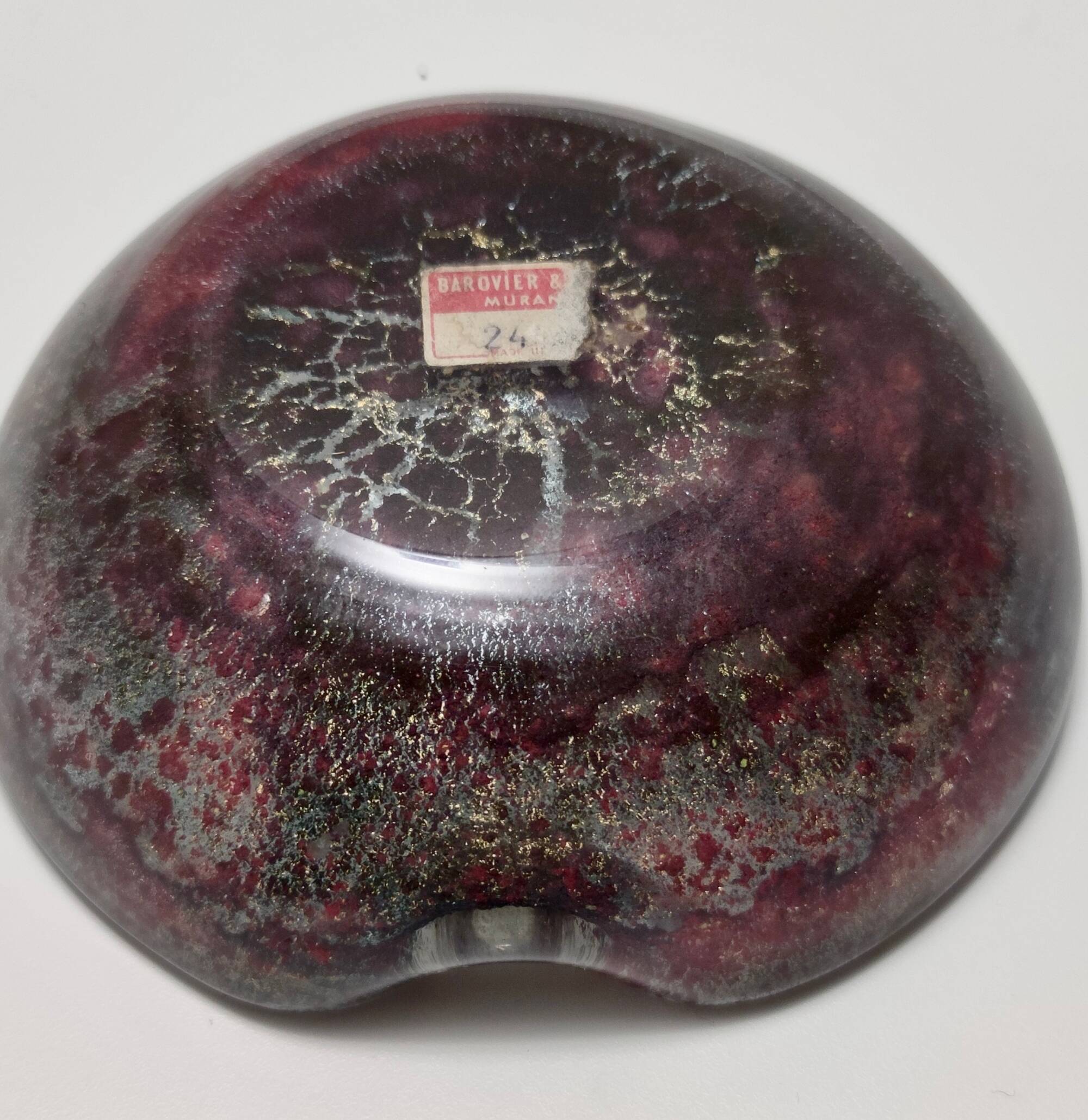 Purple Murano Glass Ashtray-Catchall by Ercole Barovier mod. "Porpora"