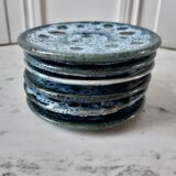 Lot de 6 dessous de verres signés Luc Vallauris