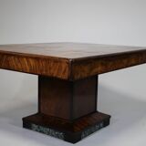 Art Deco Dining Table in Walnut Burl, 1930s