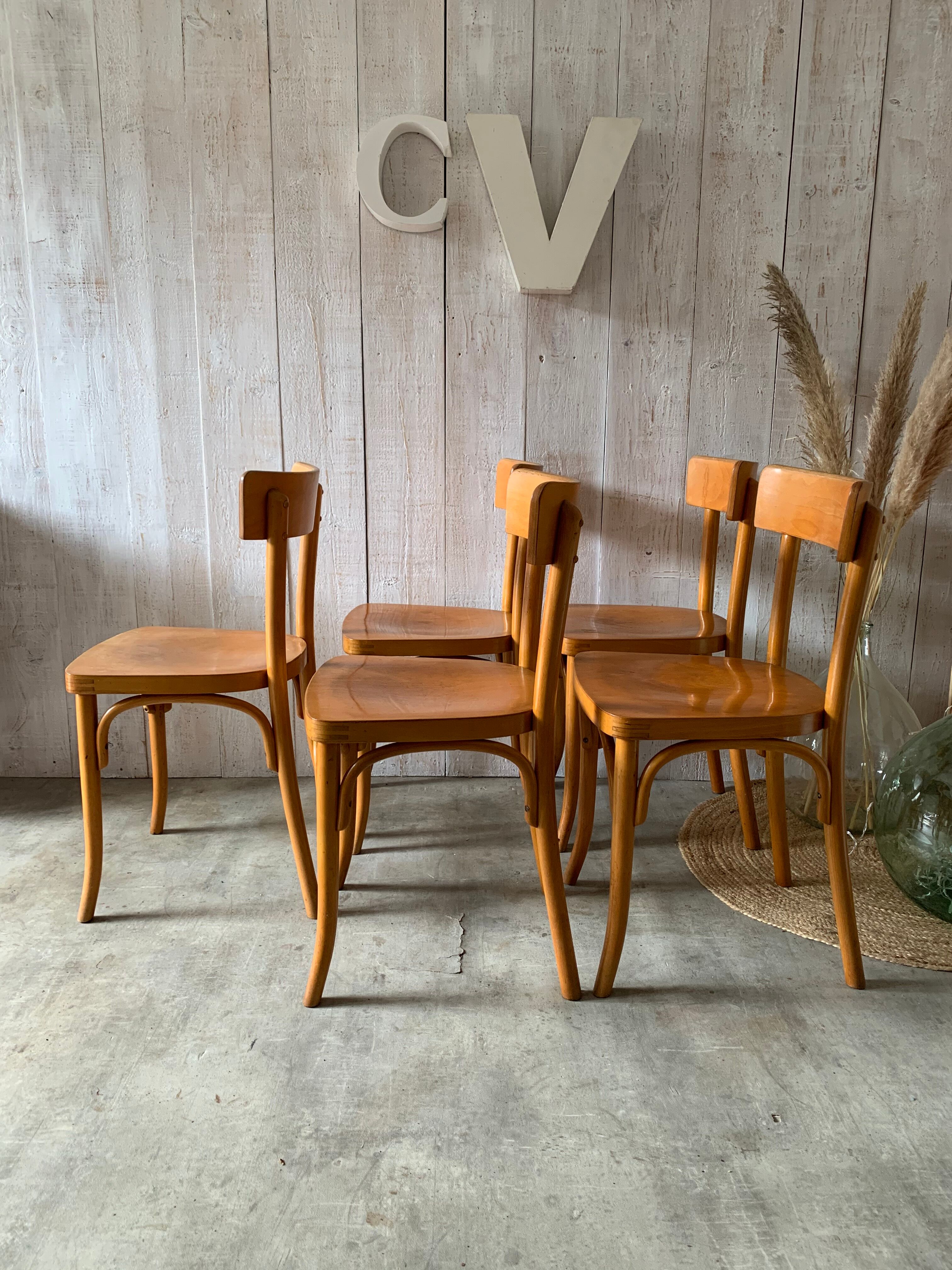 Série de 5 chaises Thonet