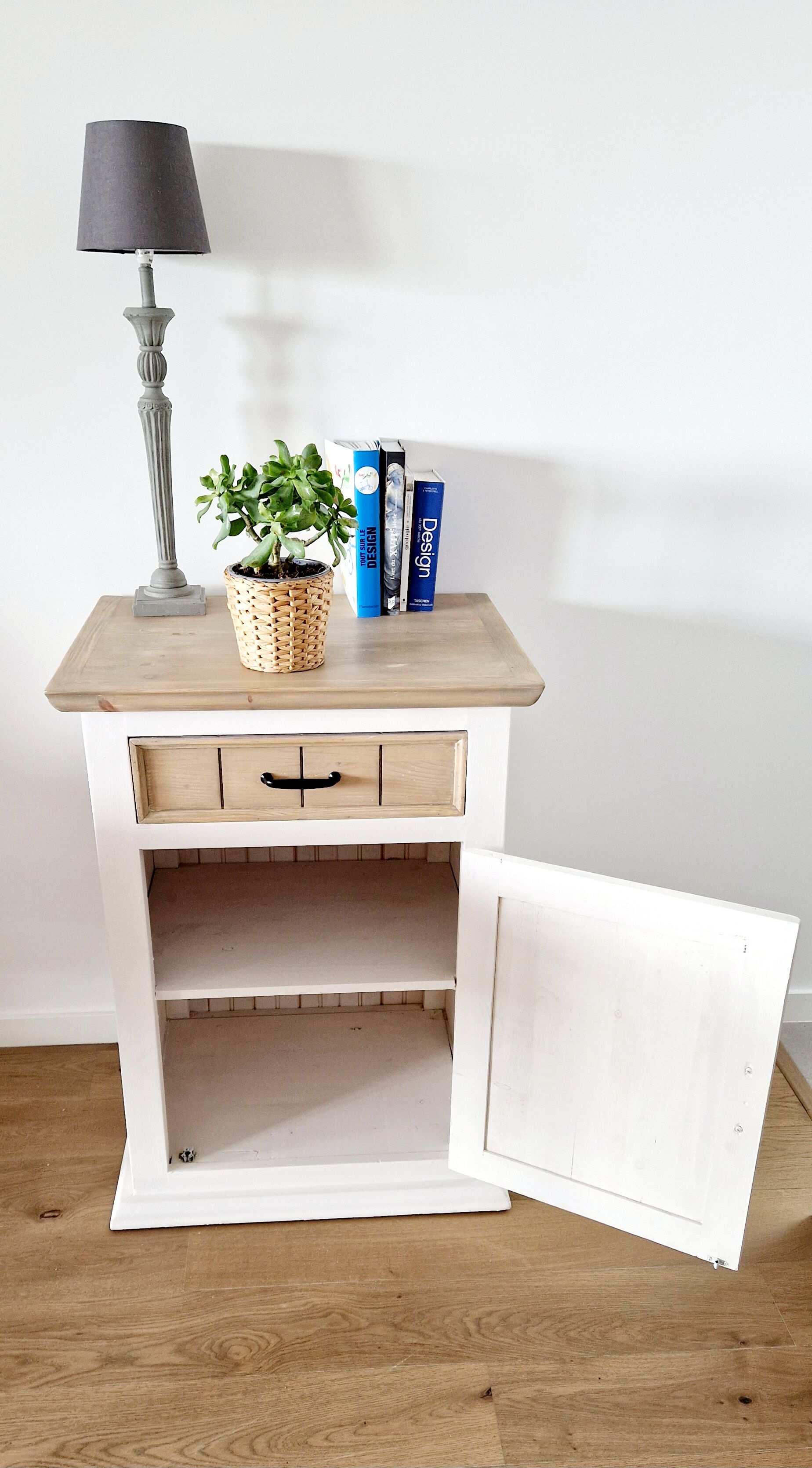 Bahut jam maker solid pine white