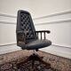 Chaise de bureau Chesterfield anglaise classique noire