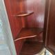 Antique English wooden commode with mirror.