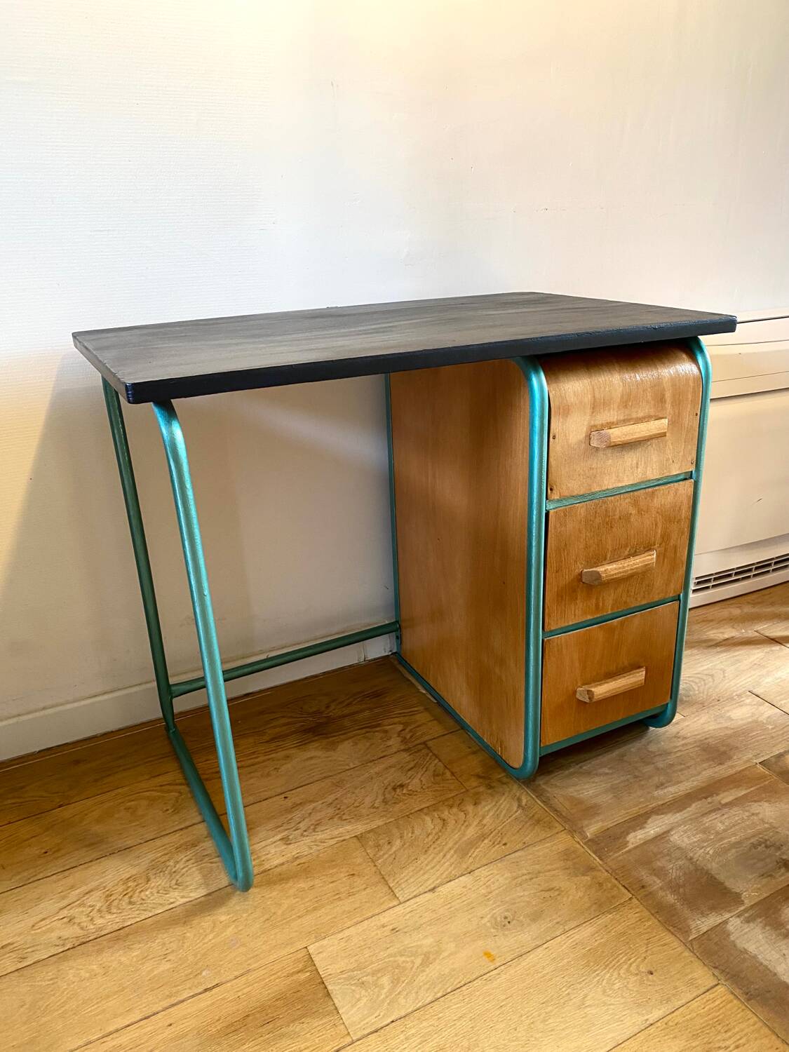Small wooden children's desk from the 1950s