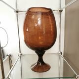 Grande coupe "de mariage" en verre de Biot de 40cm