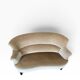 Beige vintage two-seater sofa/armchair