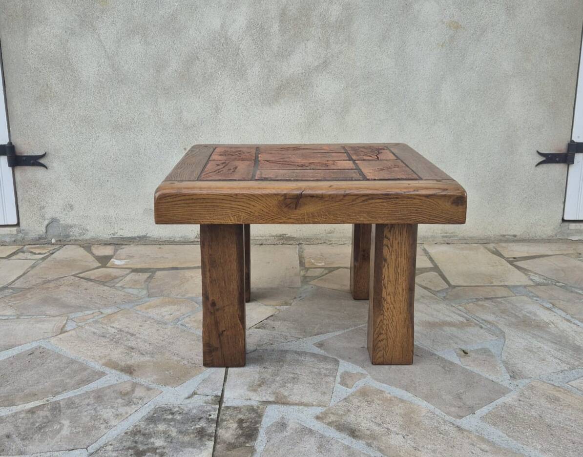 Coffee table signed P. Garnier