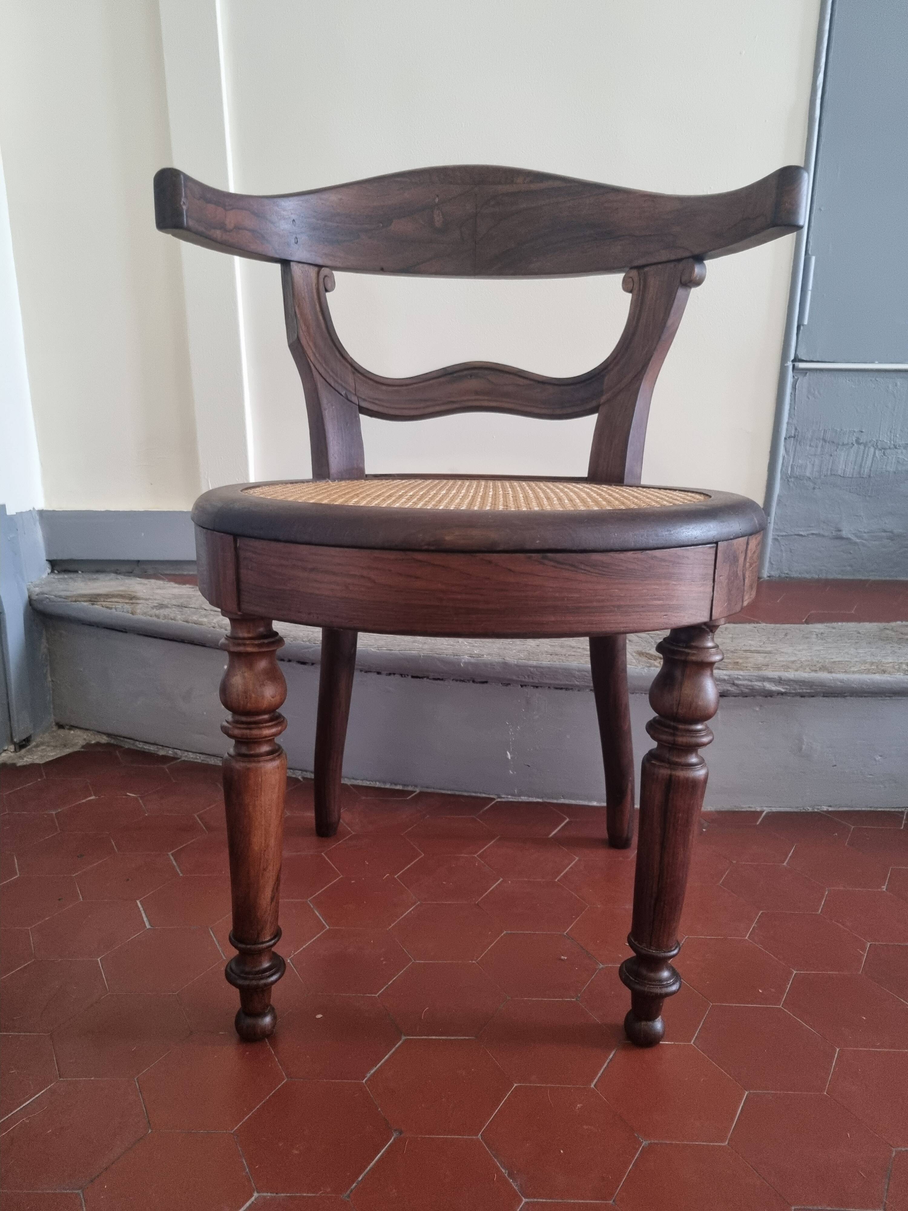 Louis Philippe office chair in canned walnut
