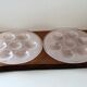 Set of 2 Kosta Boda oyster plates Sweden